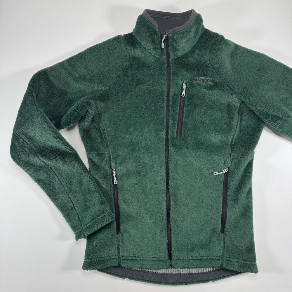 PATAGONIA R4 Jacket Full Zip Jacket High Pile Fleece Mens XSmall Green Windblock